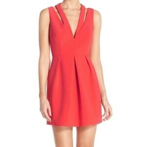 BCBGMaxAzria Vibrant Red Orange Dress